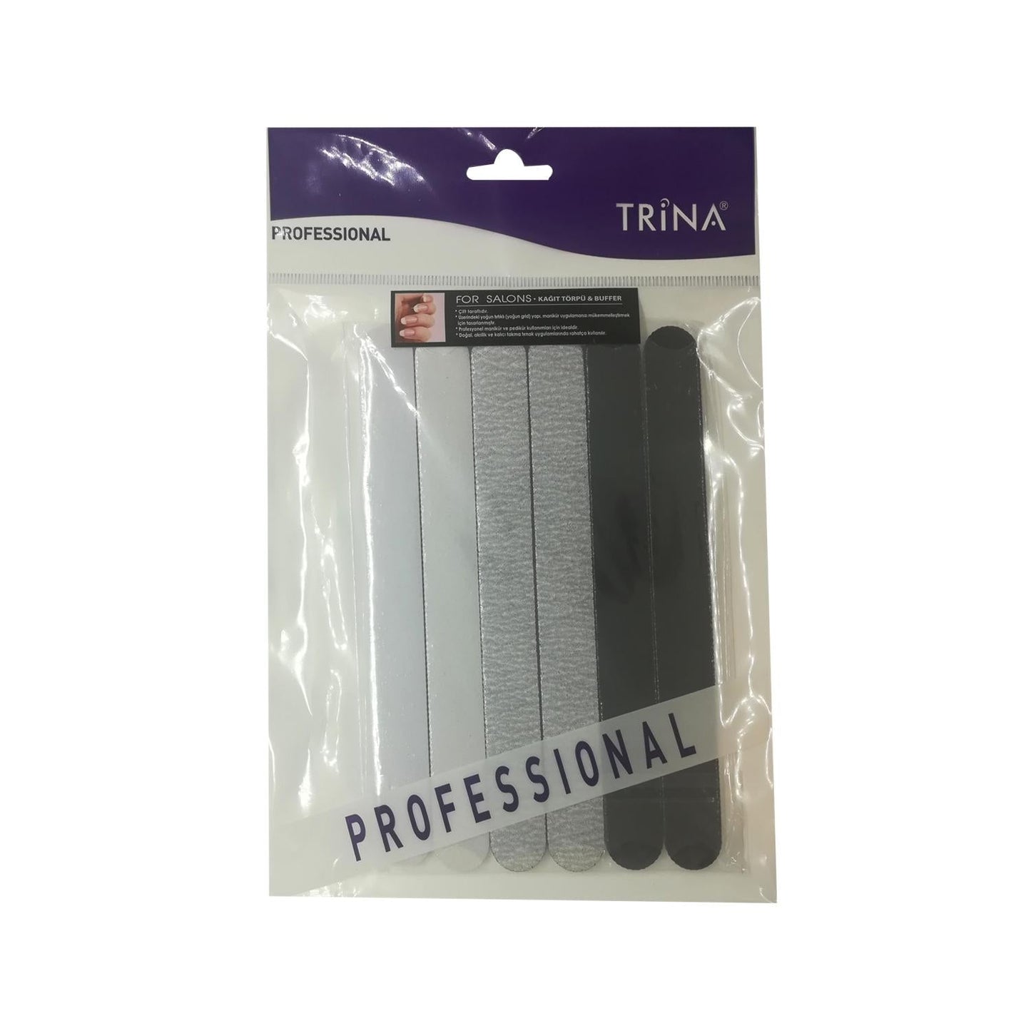 Trina 6-Piece Nail Buffer Set - Paper Nail Care Tools for Shaping & Polishing