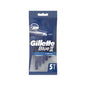 Gillette Blue2 Simple Razor Blades 5-Pack - Affordable Shaving Solution for Men and Women