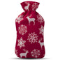 VPW Polar Fleece Hot Water Bottle 2 Liter - Soothing Warmth & Pain Relief - Machine Washable Cover - Winter Warmer & Christmas Gift