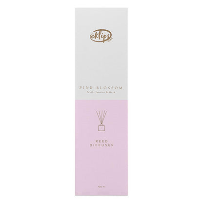 Eklips Pink Blossom Reed Diffuser - 100ml Floral Home Fragrance for a Fresh Indoor Scent
