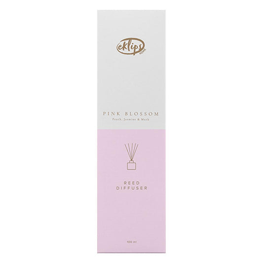 Eklips Pink Blossom Reed Diffuser - 100ml Floral Home Fragrance for a Fresh Indoor Scent