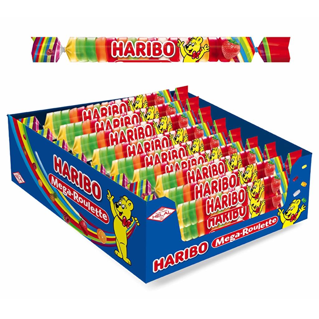 Haribo Mega Roulette Chewy Mixed Fruit Gummy Candy 45g