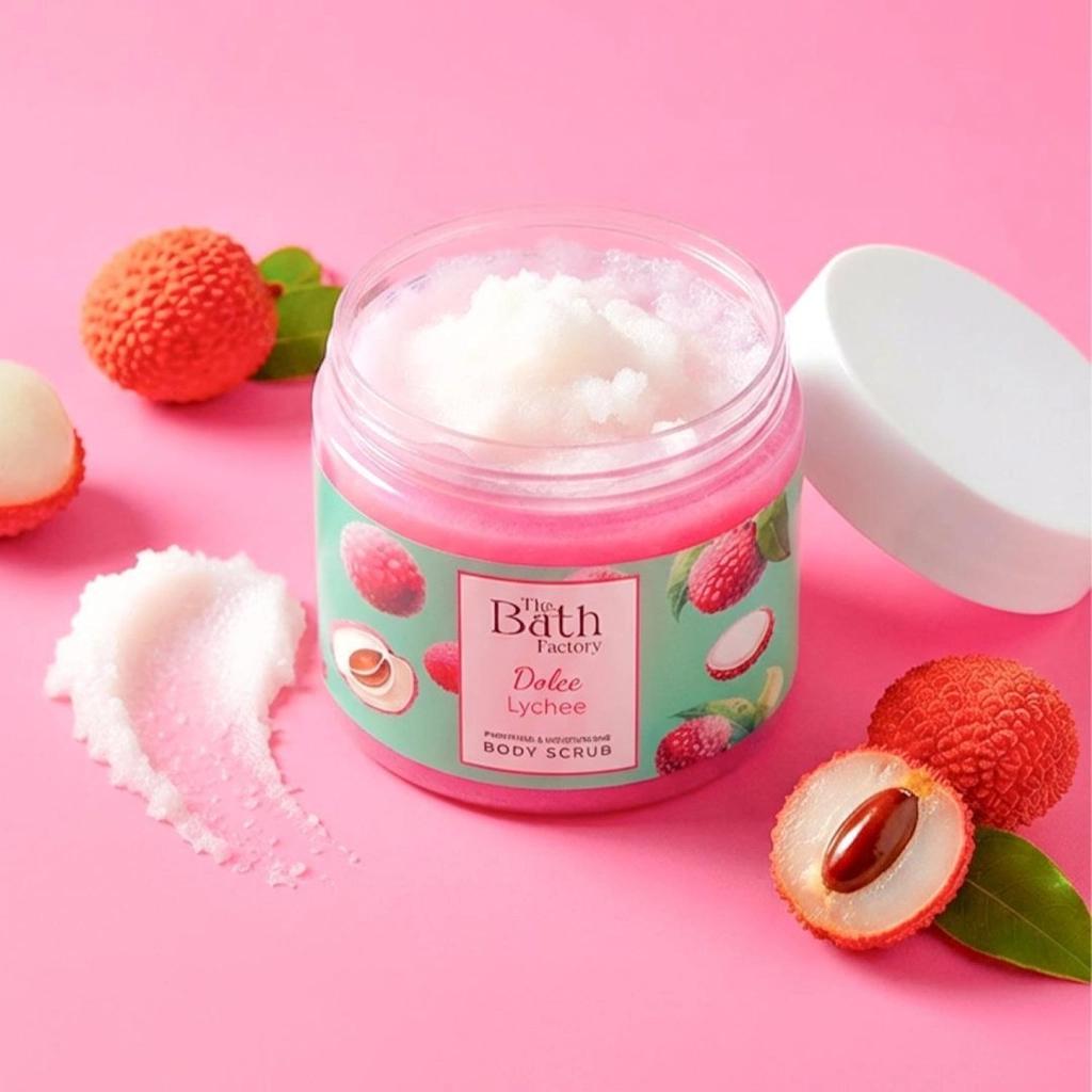 The Bath Factory Dolche Lychee Moisturizing Body Scrub 300g