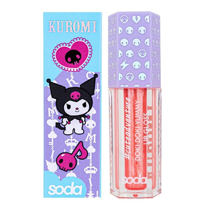 Hello Kitty Lip Gloss by Soda - Non-Sticky, Compact, and Shiny Finish for Matte Lipsticks