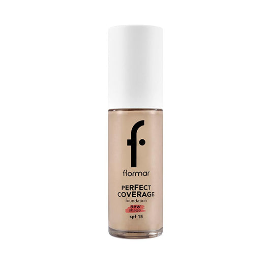 Flormar Perfect Coverage Foundation 131 Warm Nude - Long-Lasting Nourishing Makeup with SPF 15