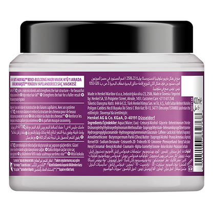 Gliss Full Hair Wonder: Caffeine & Peptide Hair Mask - Reduce Hair Fall, Strengthen & Volumize (400 ml / 13.53 fl oz)