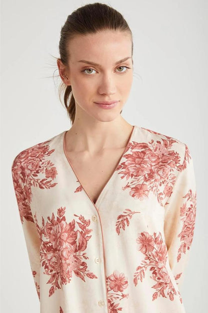Catherines 2604 Women Pajama Set in Dusty Rose