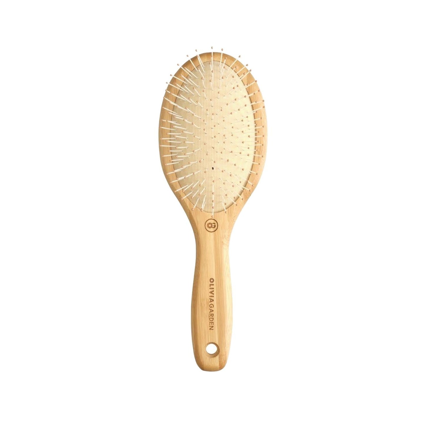 Olivia Garden Bamboo Touch Detangle Nylon Hair Brush XS - Eco-Friendly Detangling Brush for Curly Hair, Travel-Friendly Compact Design