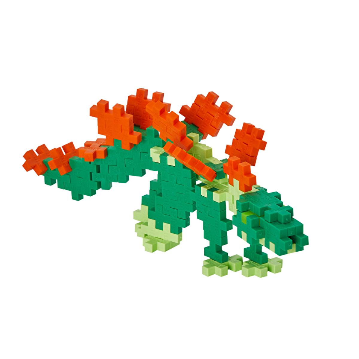 Plus Plus Construction Toy Stegosaurus 100 Piece Set - Creative Building Blocks for Kids, Educational Toy Made in Denmark