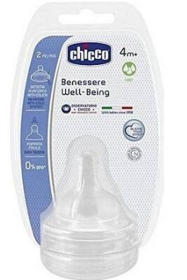 Chicco Silicone Fast Flow Bottle Nipple for 4 Months+