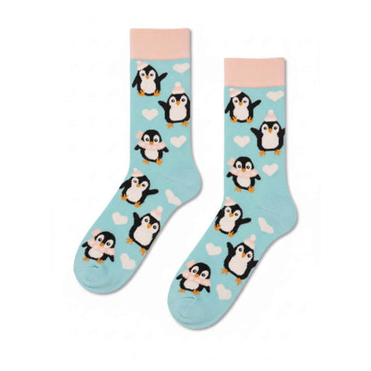 Carnaval Socks Penguin Crew Socks Soft Cotton Blend 1 Pair