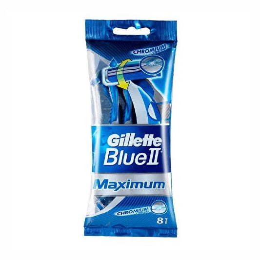 Gillette Blue 2 Maximum Sensitive Disposable Razors - 8 Pack for Close, Comfortable Shave | Twin Blade Comfort Razors