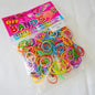 Colorful Loom Bands Latex Free Rubber Bands 300 pieces with crochet needle