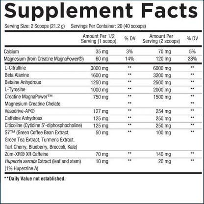 Core Nutritionals Fury Next Generation Pre-Workout, 20/40 Servings