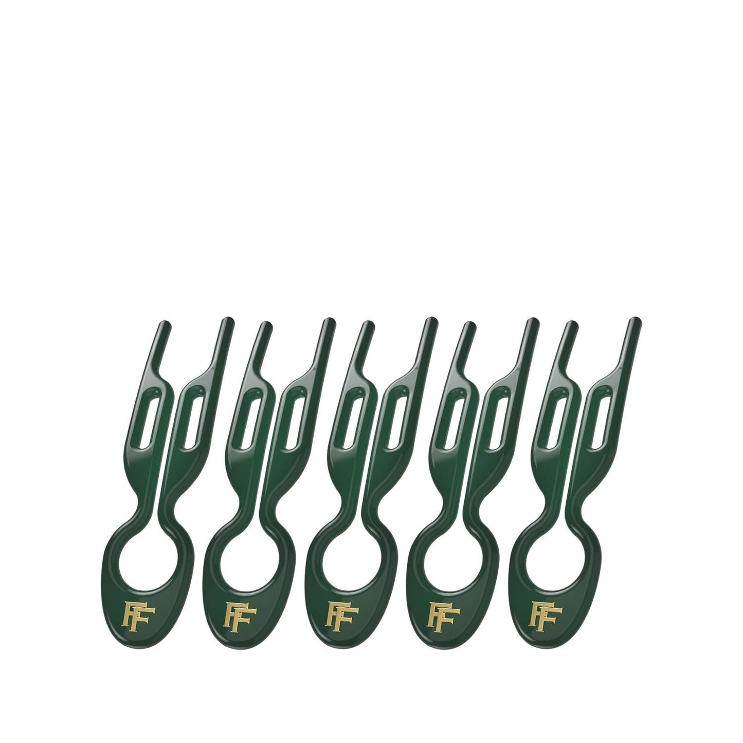 Fiona Franchimon No. 1 Hairpin Emerald Green 5 Pack