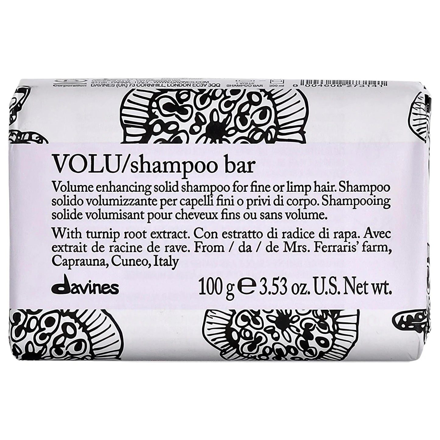VOLU Volumizing Shampoo Bar for Fine Hair: Vegan, Silicone-Free & Biodegradable - Add Body, Volume & Shine with Sustainable Hair Care.