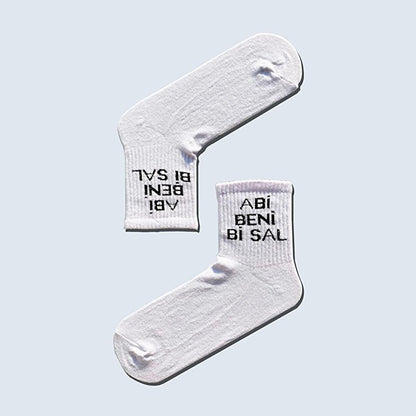 Carnaval Socks 7-Pair Slogan Design Socks Set - Comfortable Casual Socks for Fashion-Conscious Individuals