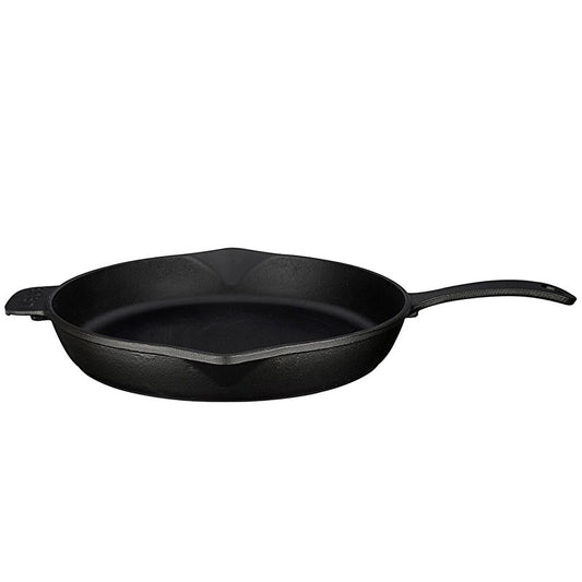LAVA Cast Iron Frying Pan - 34 cm Diameter, Enamel Coated, Durable Cookware for Healthy Cooking