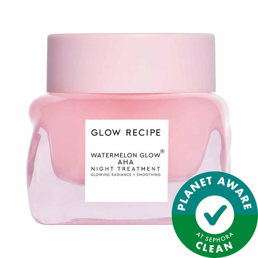 Watermelon Glow AHA Night Treatment Mask: Exfoliate, Hydrate & Brighten for Radiant Skin | Vegan & Cruelty-Free