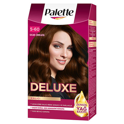 Palette Deluxe Warm Chocolate Hair Dye 5-60 - Long-Lasting, Nourishing Hair Color