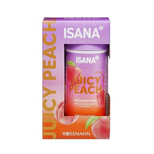 Isana Juicy Peach Hair Volumizing Powder - Lightweight Volume, Dermatologically Tested, Peach Scented Hair Texture Powder - 10 gr