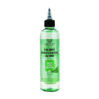 Ashley Joy Apple Cider Vinegar Hair Tonic: Tea Tree & Aloe Vera for Shine, Static Control & Oily Scalp - Natural Hair Care