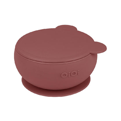 OiOi 6 Months+ Baby Silicone Suction Bowl - Safe, Durable and Easy to Clean - Velvet Rose
