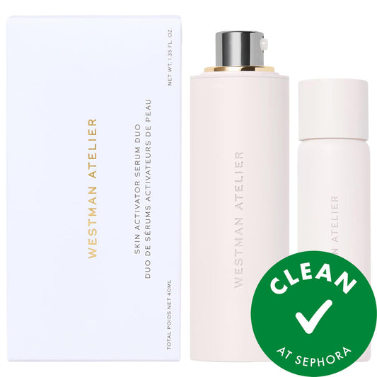 KORA Organics: Skin Activator Hyaluronic Acid & Niacinamide Serum Duo - Reduce Fine Lines, Hydrate & Firm, Vegan, Cruelty-Free, Refill Included
