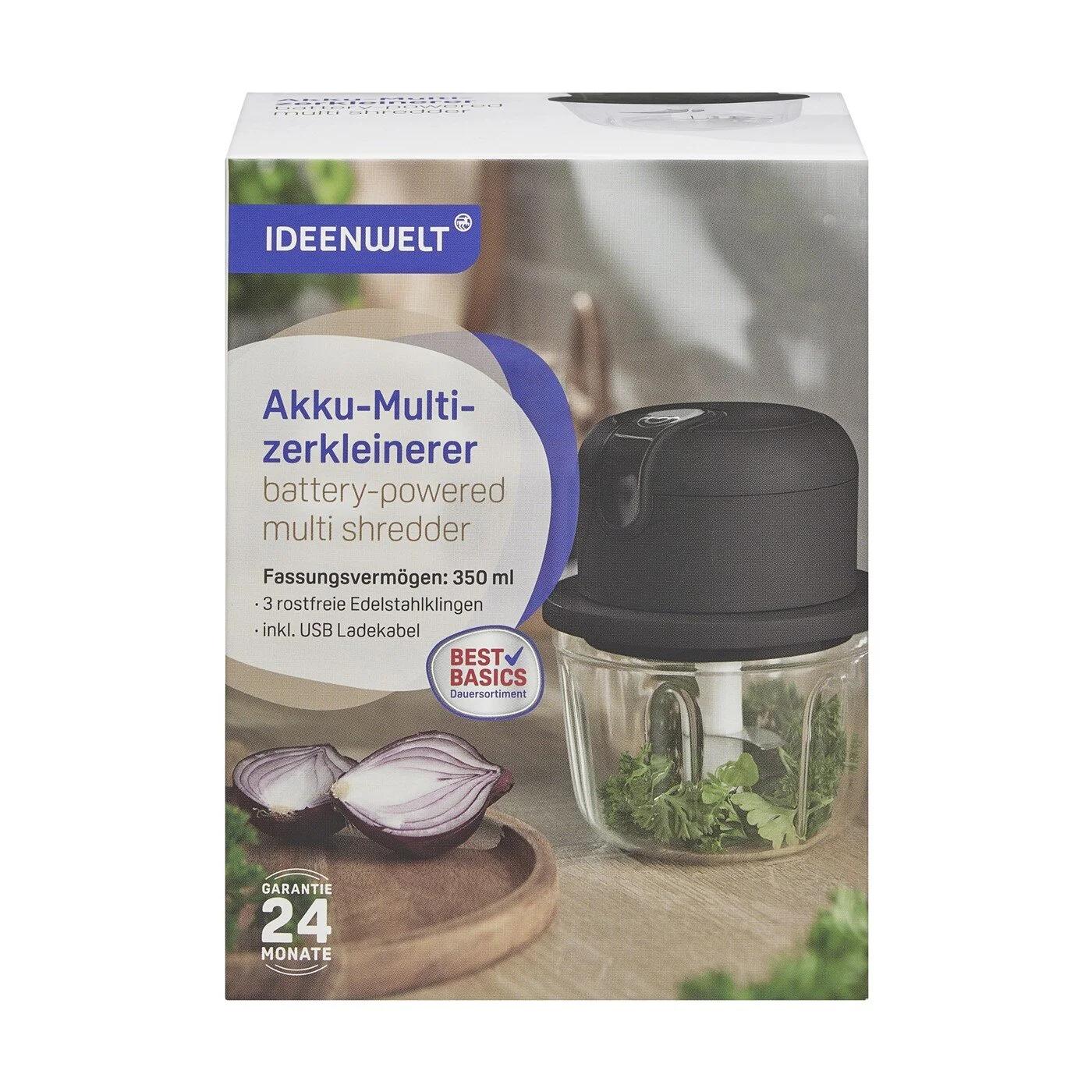 Ideenwelt Rechargeable Mini Chopper for Quick Prep 350 ml