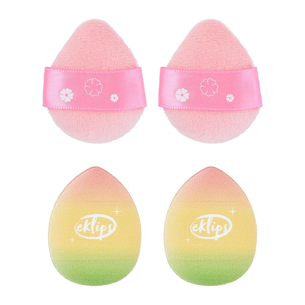 Eklips Rubycell Makeup Sponge Puff Set 4-Pack