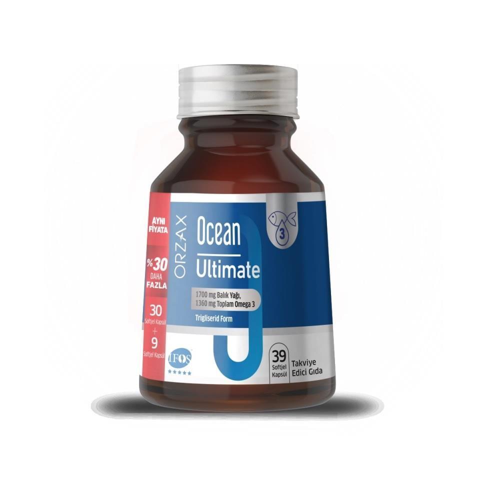Ocean Ultimate Omega 3 Fish Oil Softgels 39 Count