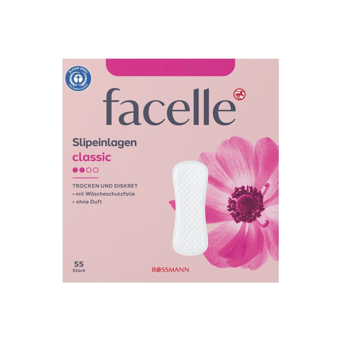 Facelle Classic Pantyliners for Daily Freshness 55 Count