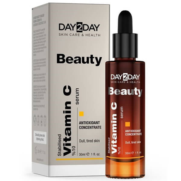 Day2Day Beauty Stabilized Vitamin C 10% Serum for Brightening 30 ml