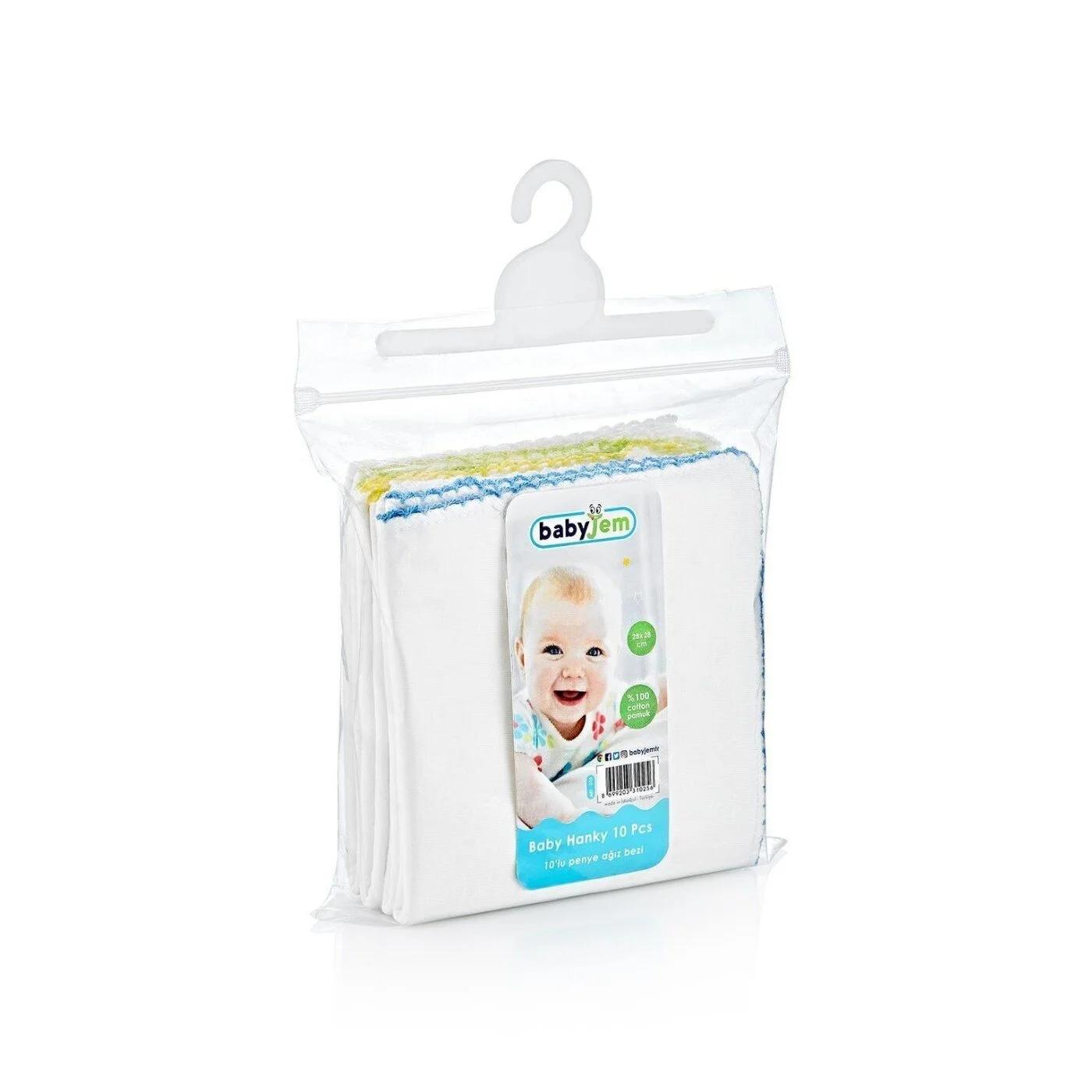 Babyjem Cotton Mouth Wipes for Babies White 10-Pack