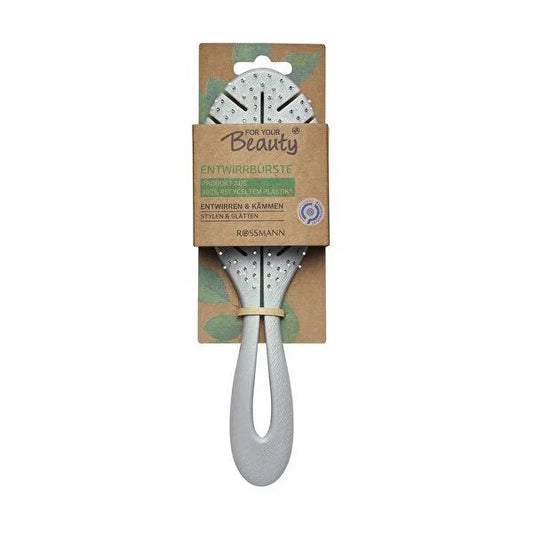 For Your Beauty Eco-Friendly Hair Brush - Sustainable Detangling Brush for Wet & Dry Hair, Made from 100% Recycled Plastic