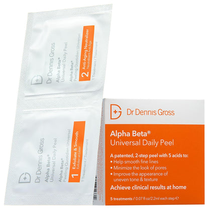 Mini Alpha Beta Universal Daily Peel Pads - Exfoliating Peel Pads for Anti-Aging Skincare, Vegan & Cruelty-Free