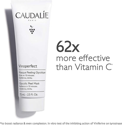 Caudalie Vinoperfect Glycolic Acid Mask - Brightening, Anti-Aging Skincare for Hyperpigmentation, 2.54 fl oz