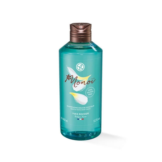 Monoi Body and Hair Shampoo - Moisturizing, Tropical Fragrance, 13.53 fl oz