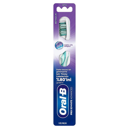 Oral-B Pro-3D White Advanced Whitening Toothbrush, Medium