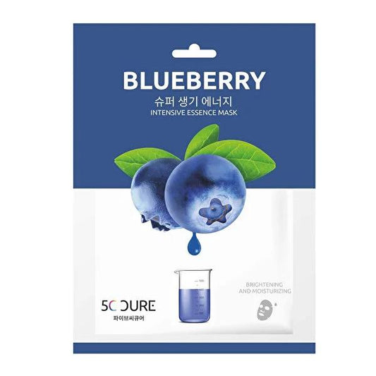 5C Cure Blueberry Sheet Mask: Hydrating, Antioxidant-Rich Korean Beauty Mask for Revitalized, Elastic Skin - Vitamin Infused