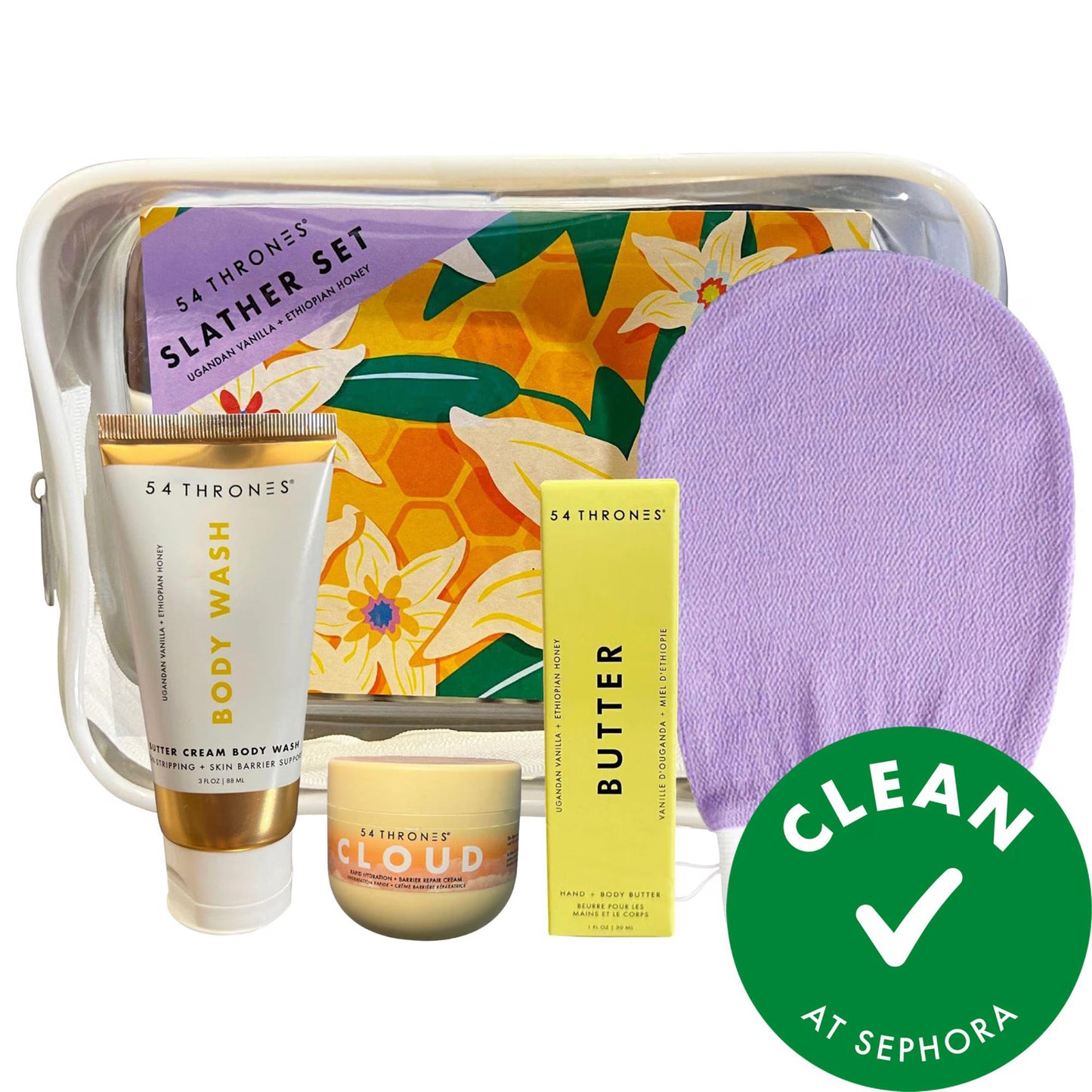 Slather Hydrating Bodycare Set - TSA-Friendly, Vegan & Cruelty-Free Body Moisturizer with Shea Butter & Hyaluronic Acid for Dry Skin