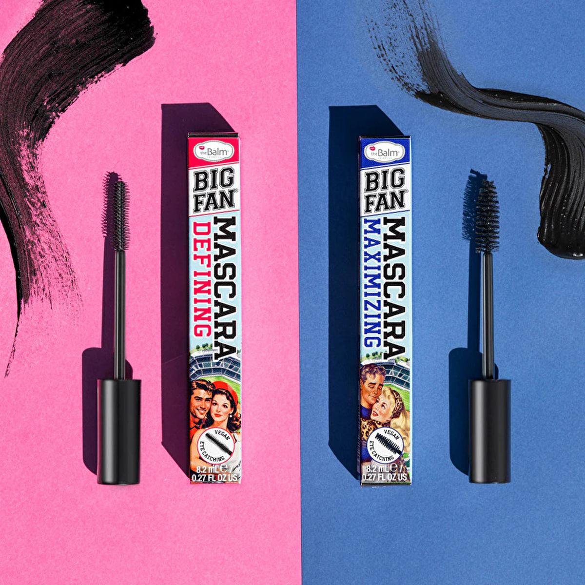 theBalm Big Fan Defining Mascara: Xtra-Lush Brush for Volumizing & Long-Lasting Eyelash Enhancement Ð Achieve Dramatic, Thick Lashes All Day.