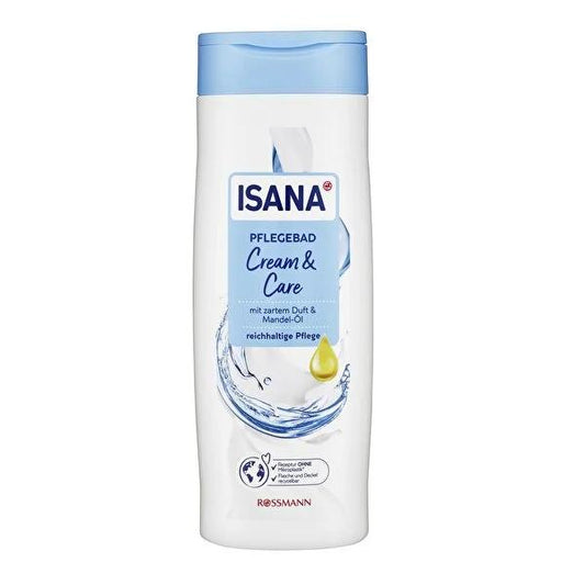 Isana Moisturizing Almond Oil Shower Gel for Dry Skin - Vegan, Gentle Cleansing & Rich Care - 25.36 fl oz