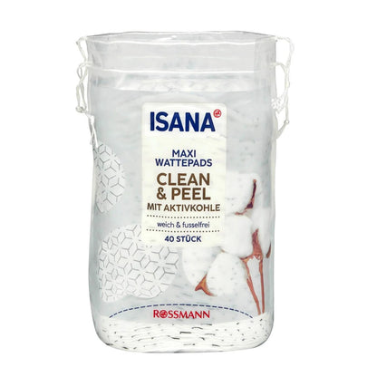 Isana Cotton Peeling Pads Gentle Exfoliating 40 Count