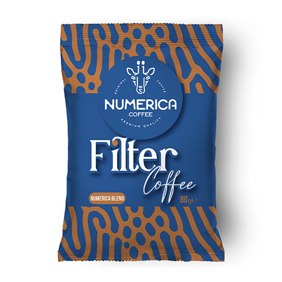 Numerica 100% Arabica Ground Coffee Blend - Rich Flavor Profile, Medium Body, 80g