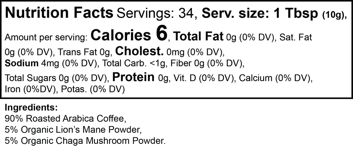 Pleasent Morning Vitality Mushroom Coffee (Medium Roast)