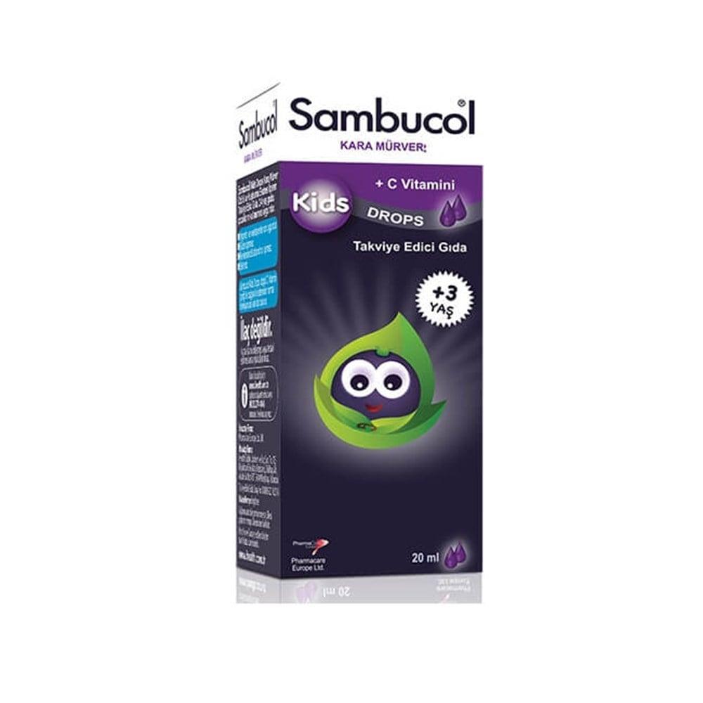 Sambucol Kids Immune Support Drops - 20ml Black Elderberry Supplement for Children, Natural Health Product