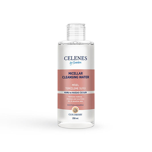 Celenes Micellar Cleansing Water for Sensitive Skin - Gentle Makeup Remover & Cleanser, 8.45 fl oz
