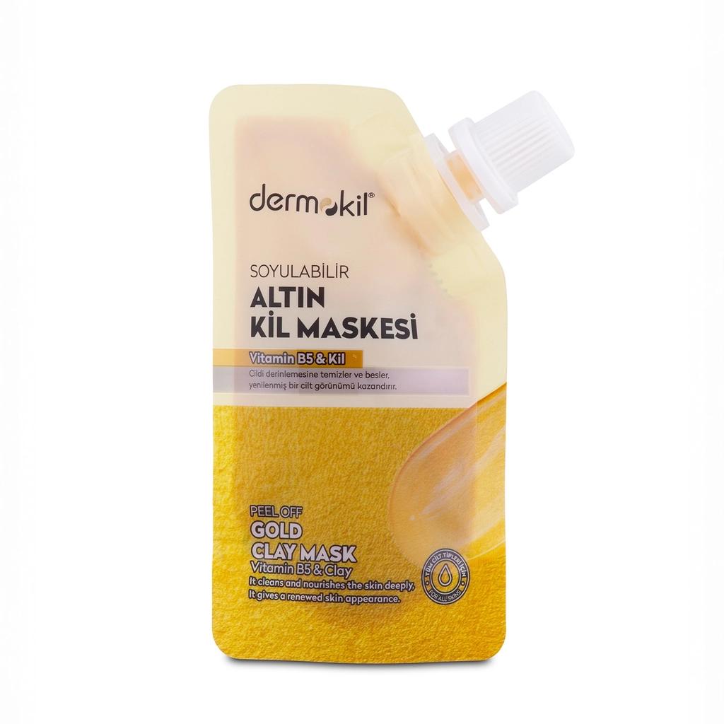 Dermokil Gold Clay Peel-Off Mask for Glowing Skin 50 ml