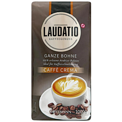 Laudatio Cafe Crema Rich & Smooth Whole Bean Coffee 1000g